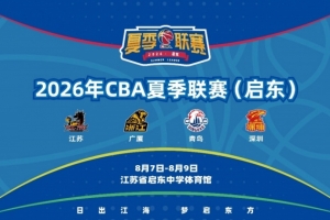 篮聚江海 同赴启东——2026年CBA夏季联赛启东站8月启幕